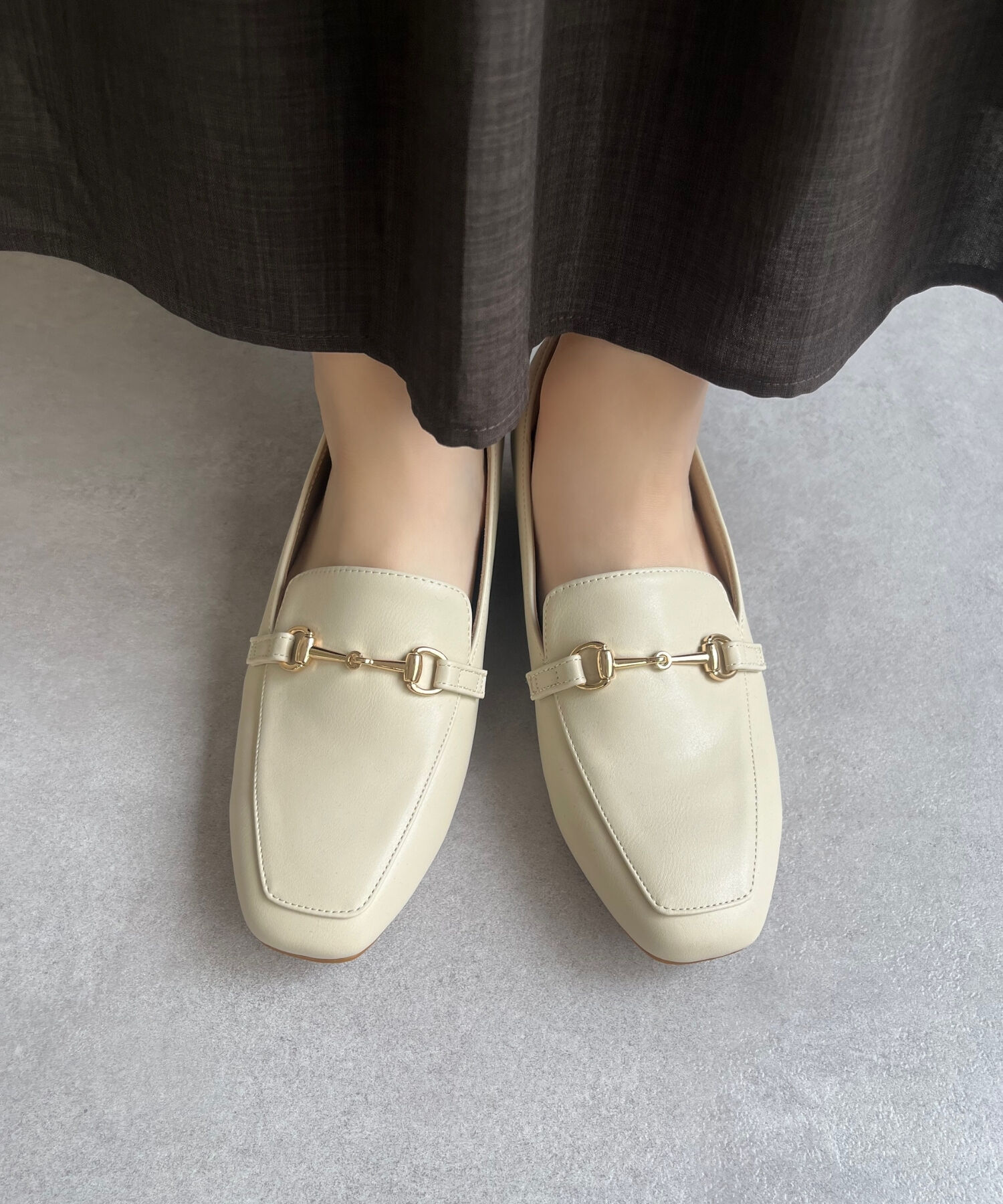 ORiental TRaffic「【跳べるパンプス/シリーズ累計１５０万足突破】スクエアトゥ ビット モチーフ  ローファー /R-3210」|パンプス|