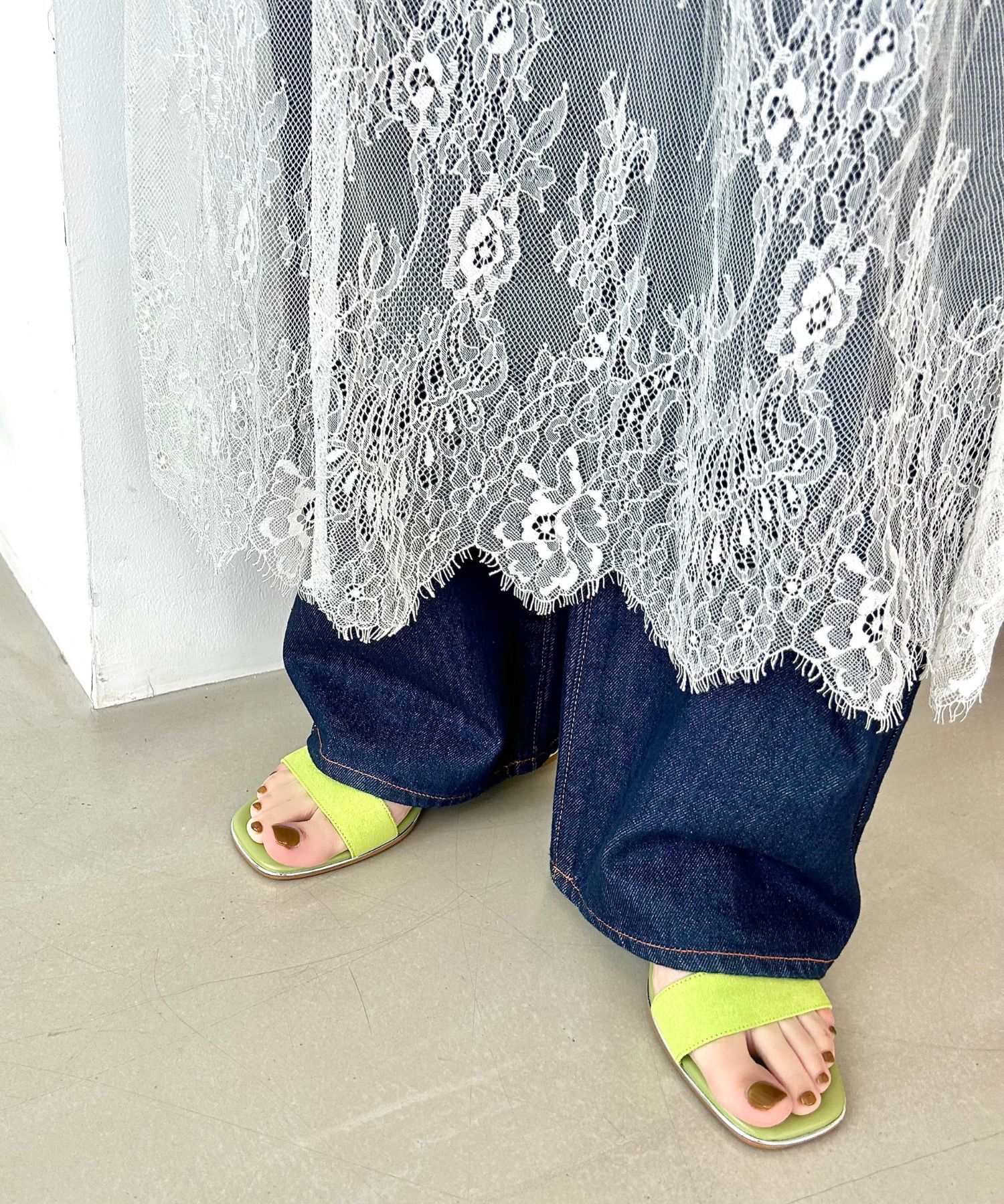 ORiental TRaffic「【アウトレット価格】メタリックライン ミドルヒール サンダル /31209 シンプル 」|サンダル|