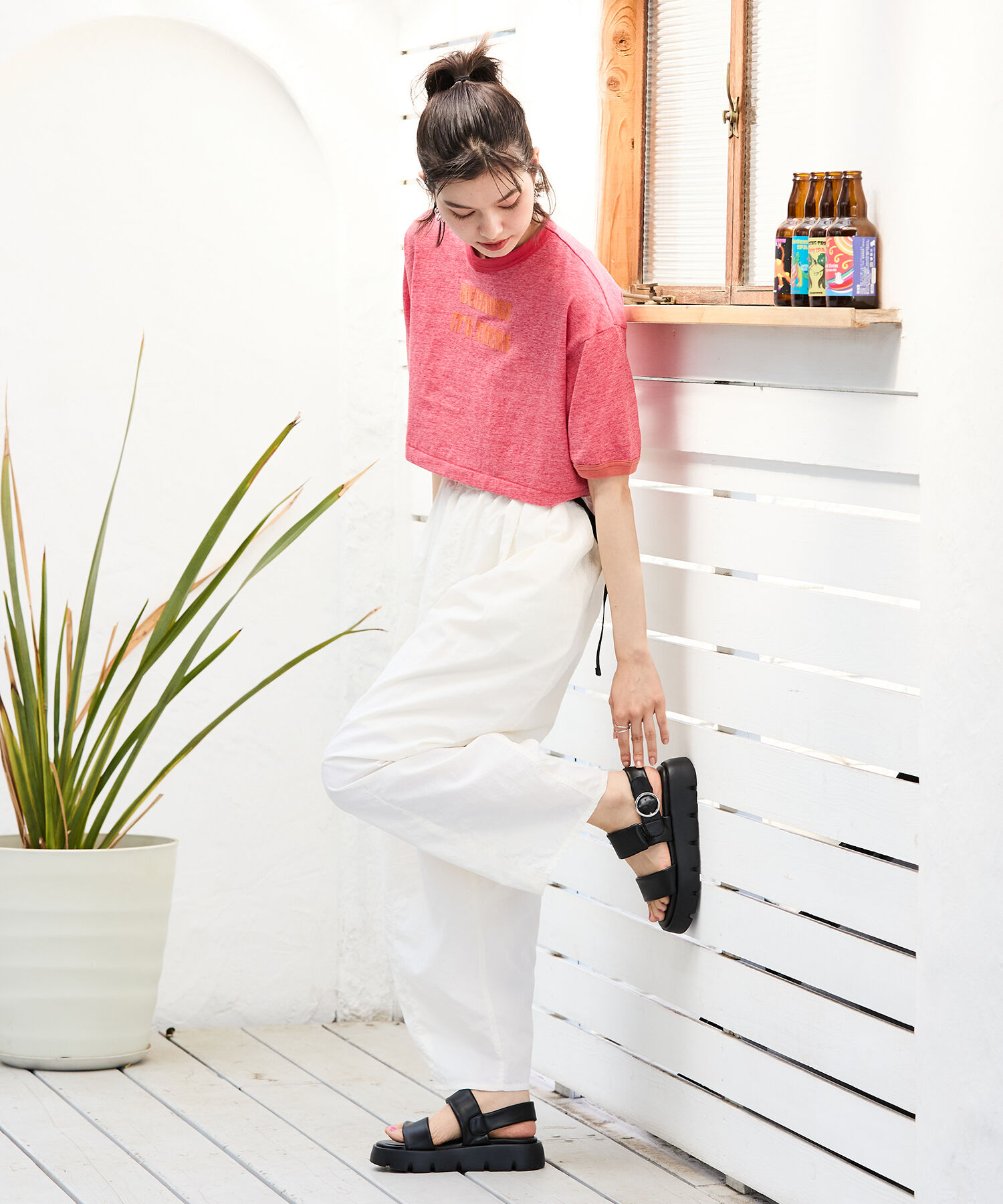 ORiental TRaffic「パデットダブルベルト厚底サンダル/41204」|サンダル|