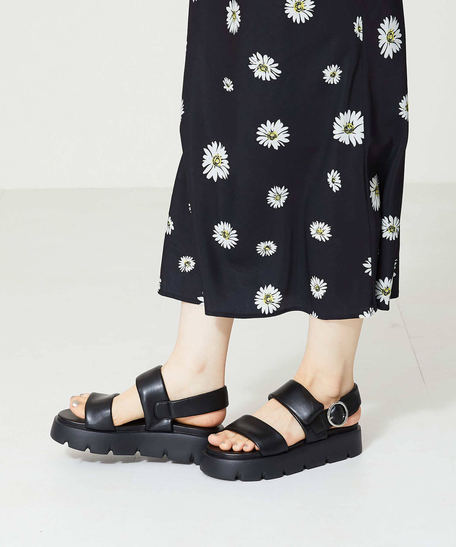 ORiental TRaffic「パデットダブルベルト厚底サンダル/41204」|サンダル|