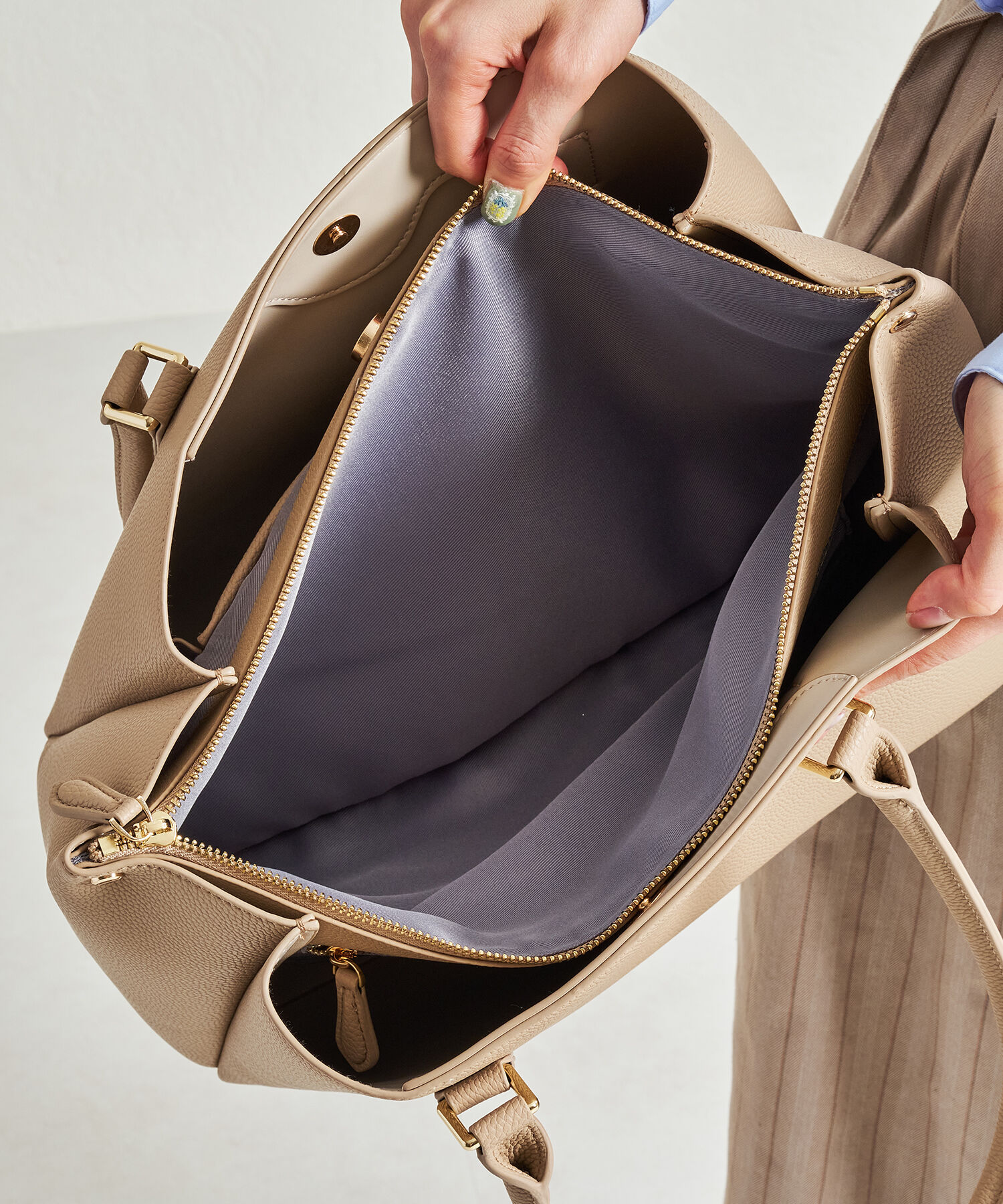 ORiental TRaffic「【BAG】A4 横長 トートバッグ /BA-220 通勤 通学 オフィスカジュアル 人気 トレンド 売れてる」|トートバッグ|