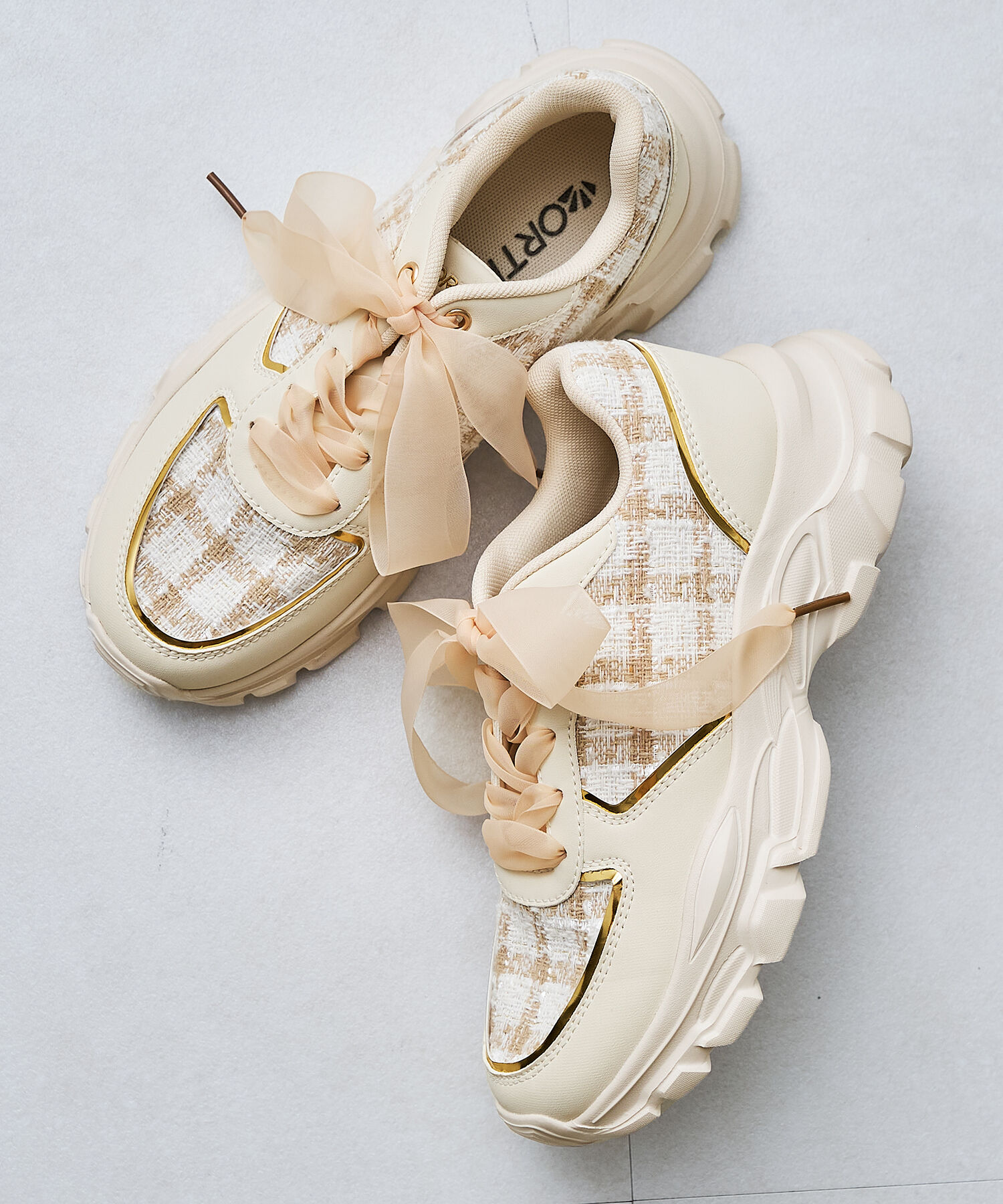 ORiental TRaffic「2WAYシューレースツイードスニーカー/OT3746」|スニーカー|