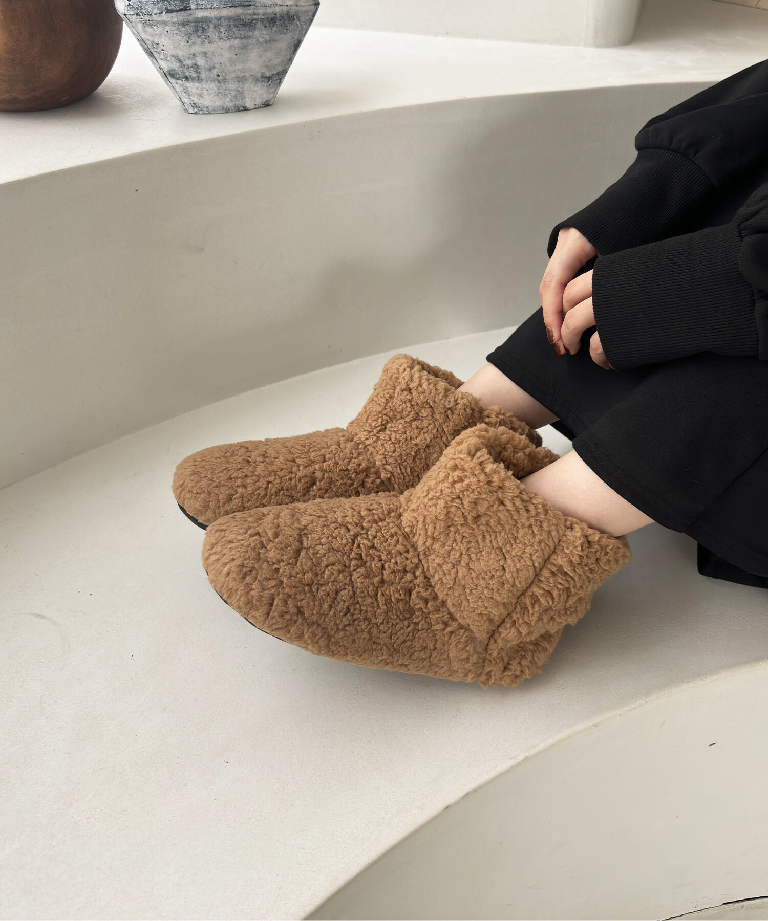 ORiental TRaffic「【WEB限定】 ボア ルームシューズ ブーツ/G-0011」|その他|