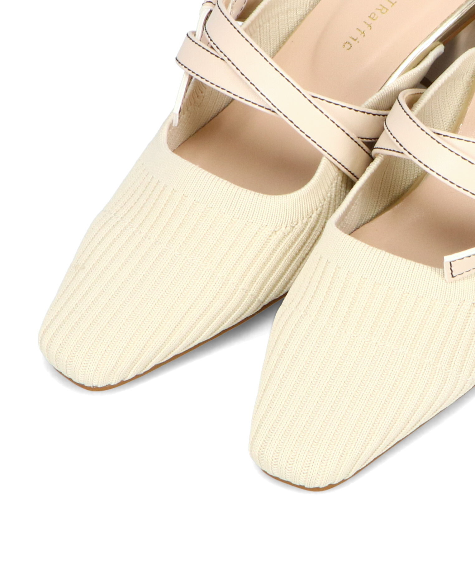 ORiental TRaffic「ニット&times;リボンミュールパンプス/51120 パンプス ミュール ニット 人気 売れてる」|パンプス|