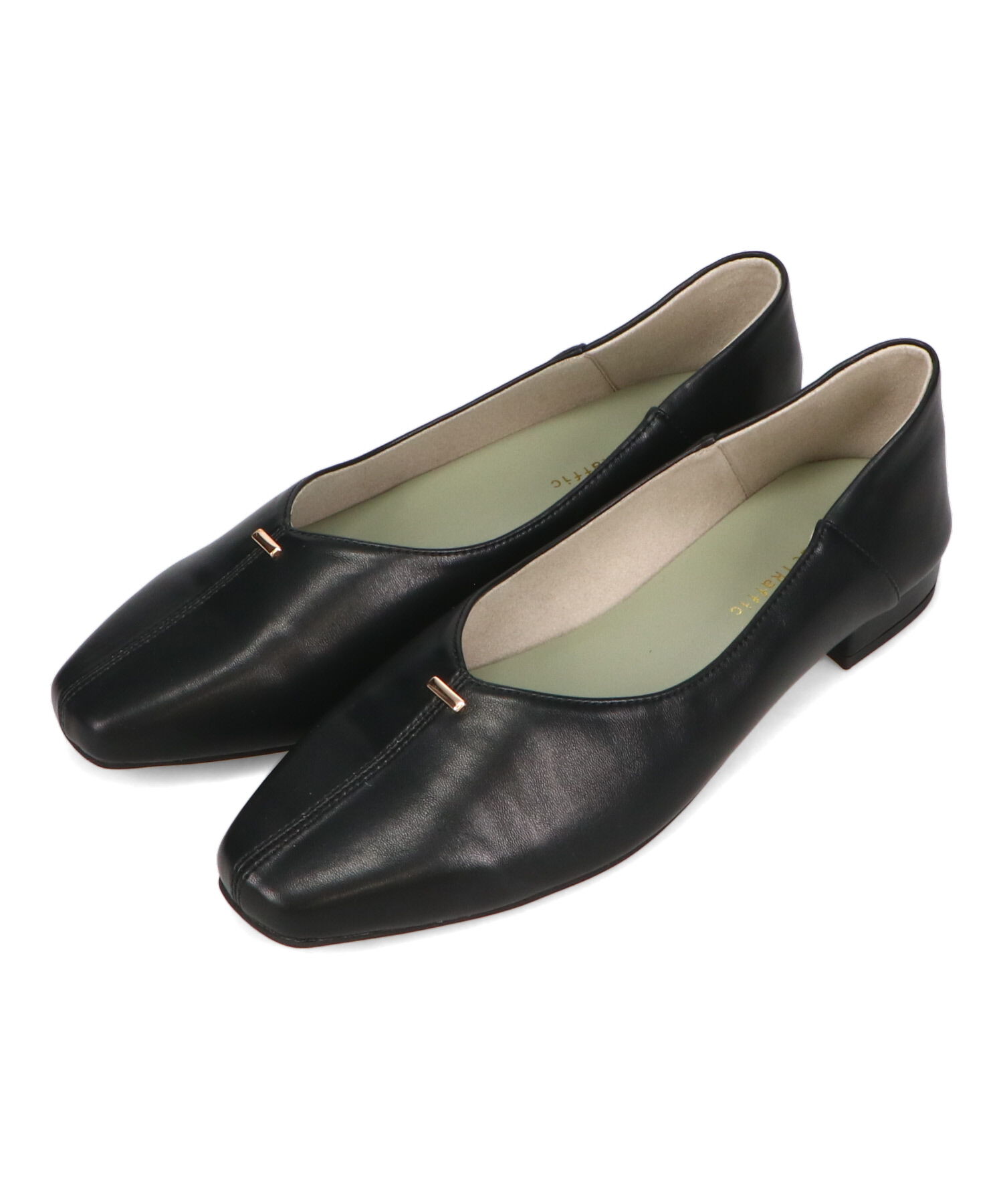 ORiental TRaffic「ゴールドパーツ Vカット バブーシュ /51112 パンプス 通勤靴 柔らかい」|パンプス|