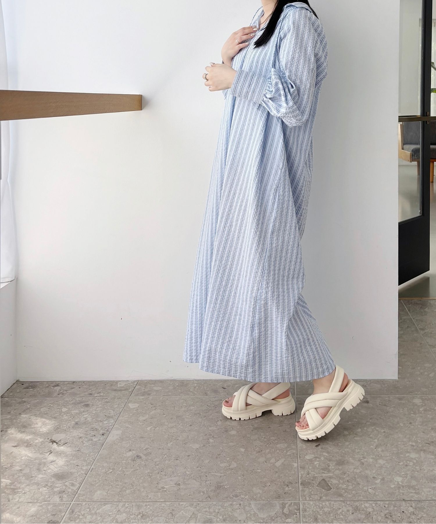 ORiental TRaffic「【トレンド】クロスベルト厚底サンダル/51201 サンダル 厚底 人気 売れてる」|サンダル|