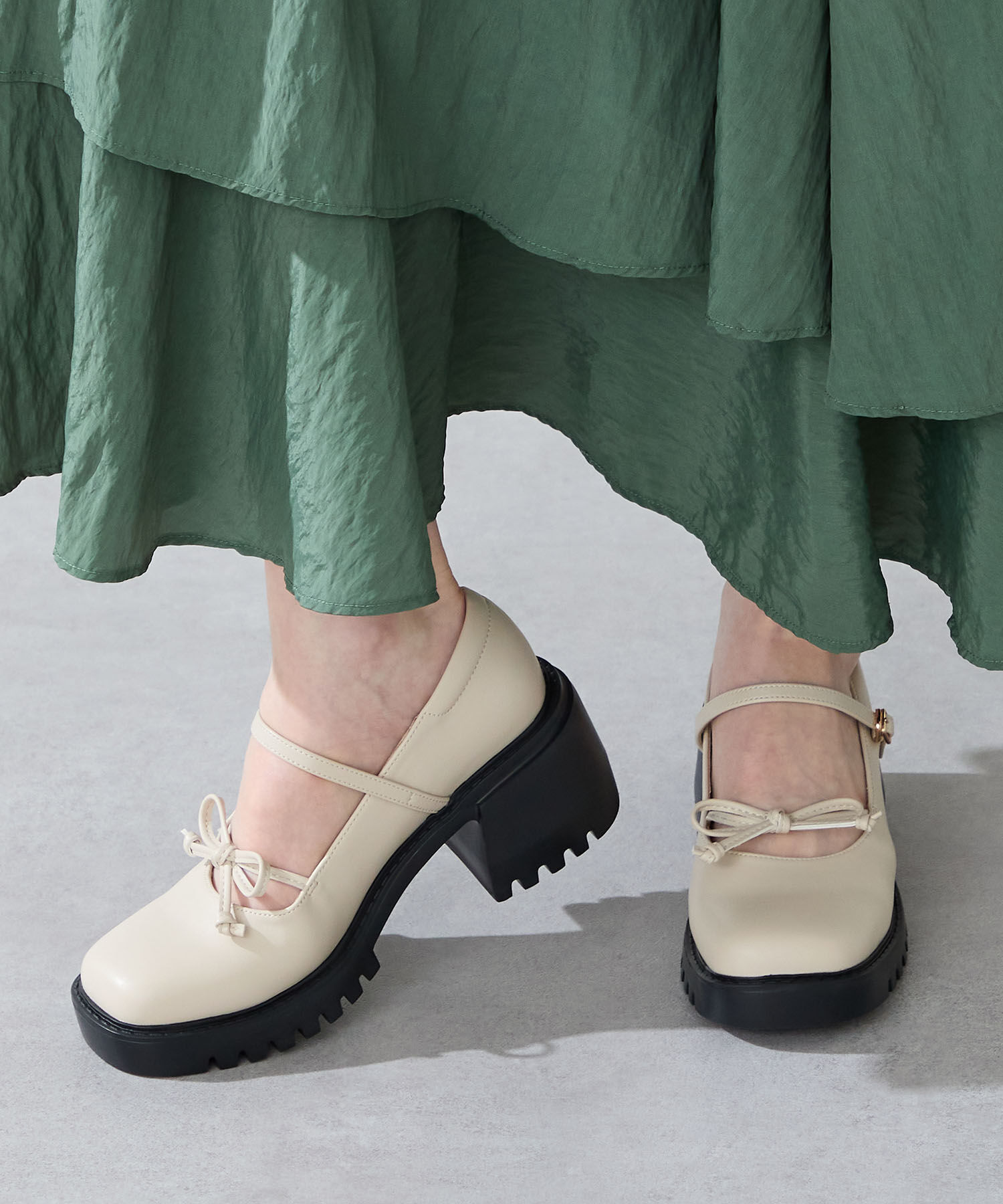 ORiental TRaffic「リボンストラップメリージェーンシューズ/51309」|パンプス|BEIGE