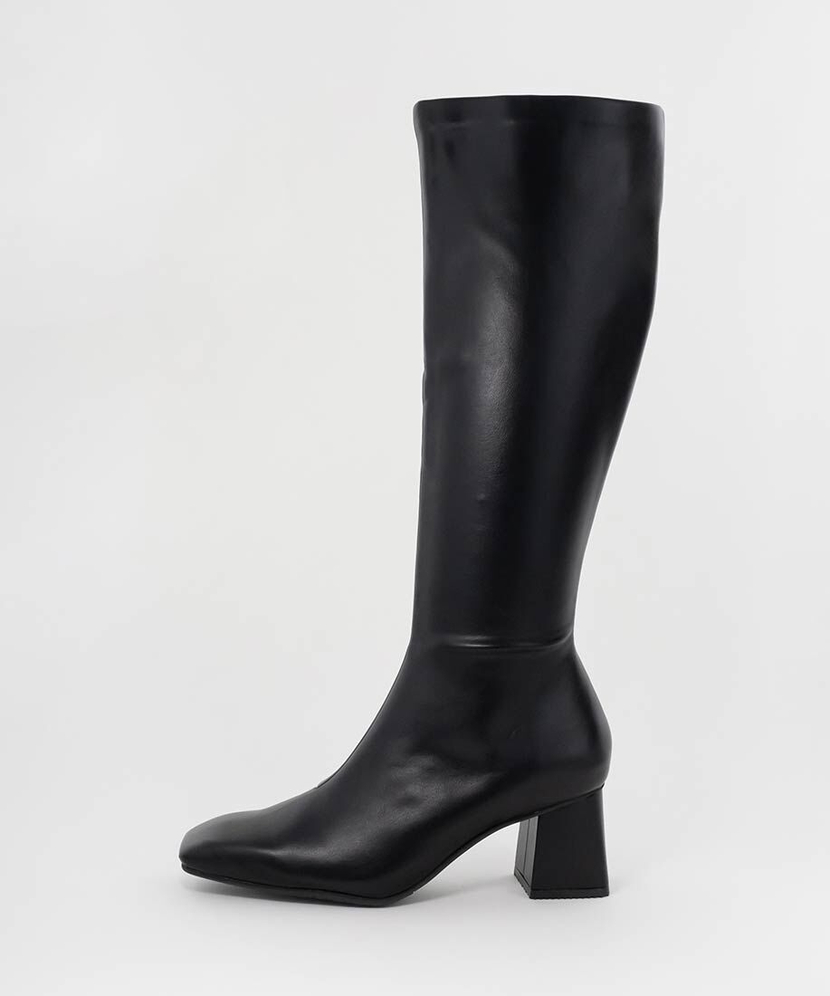  「晴雨兼用ソフトストレッチ WARM スクエアトゥロングブーツ」|ロングブーツ|