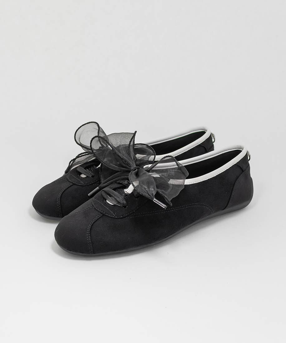  「2WAY オーガンジーリボンフラットスニーカー」|スニーカー|