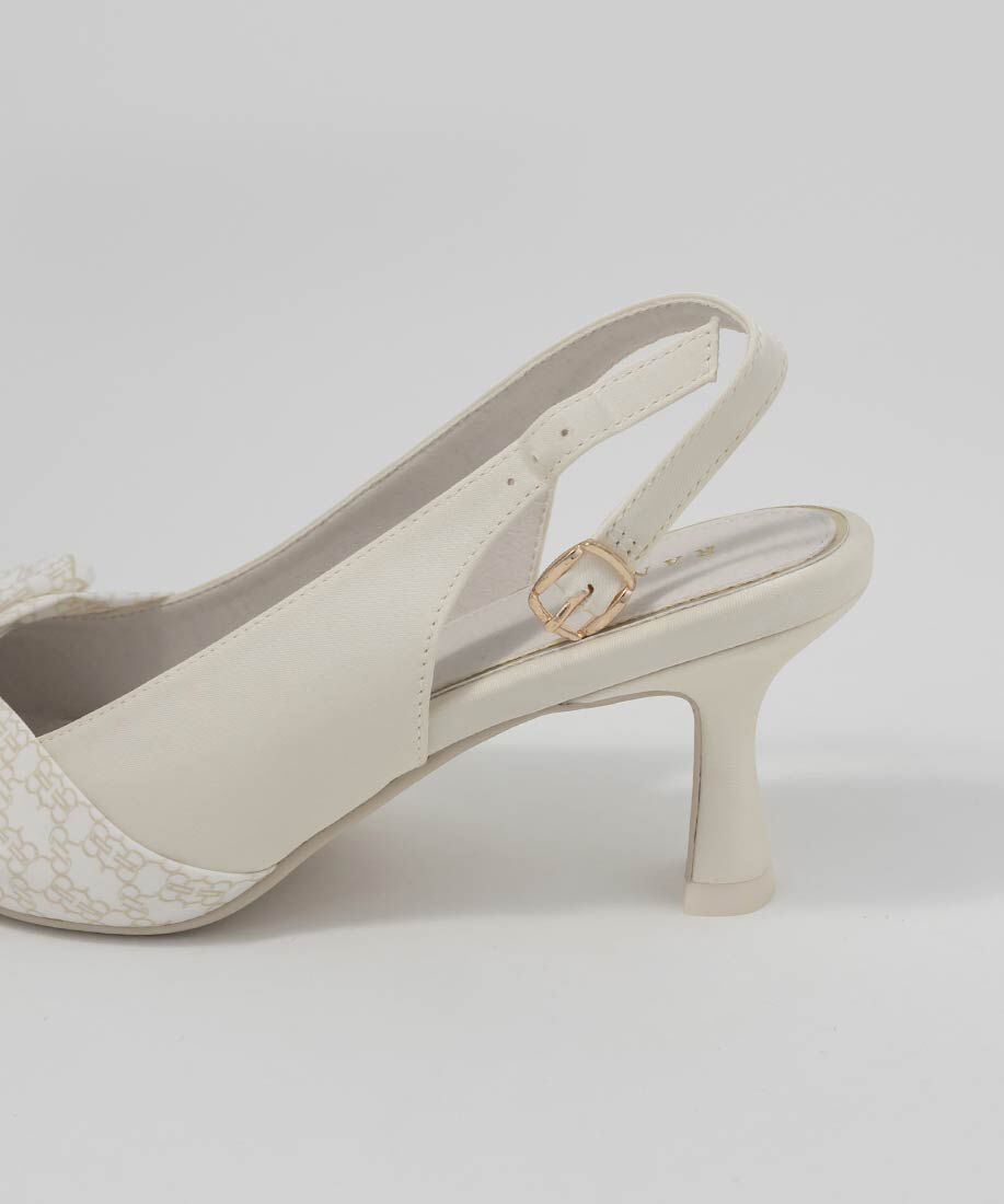  「モノグラムスカーフバックストラップパンプス」|パンプス|