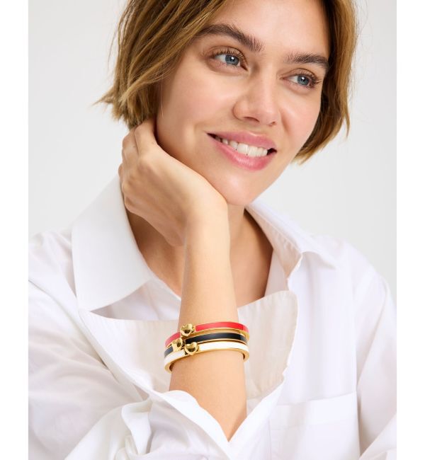kate spade new york「ハート ユー エナメル ヒンジ バングル」|ブレスレット・バングル|