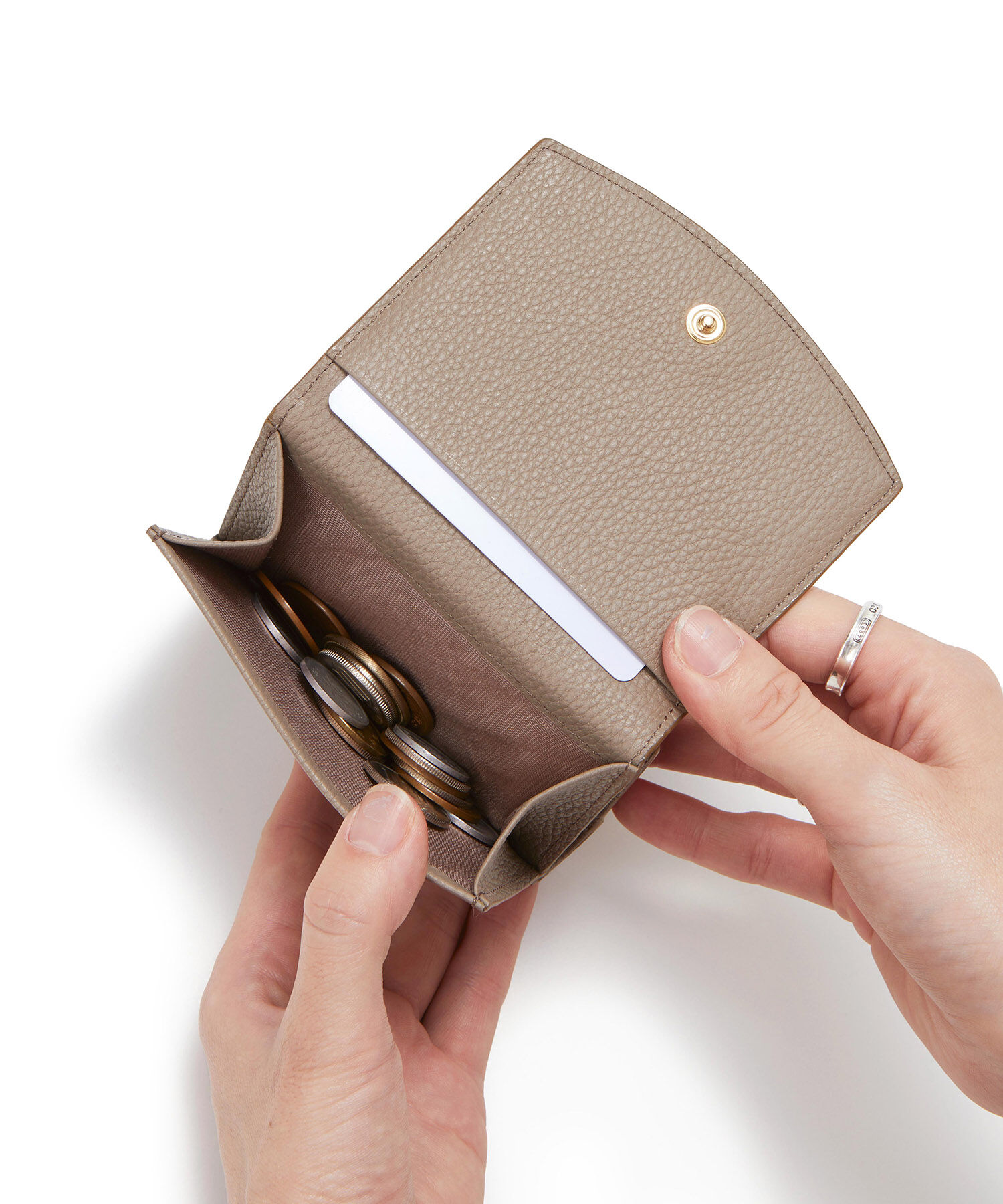 TOPKAPI 「【TOPKAPI】 gemdrops ジェムドロップ ミニエンボスレザー 天然石 二つ折り 財布 」|財布|