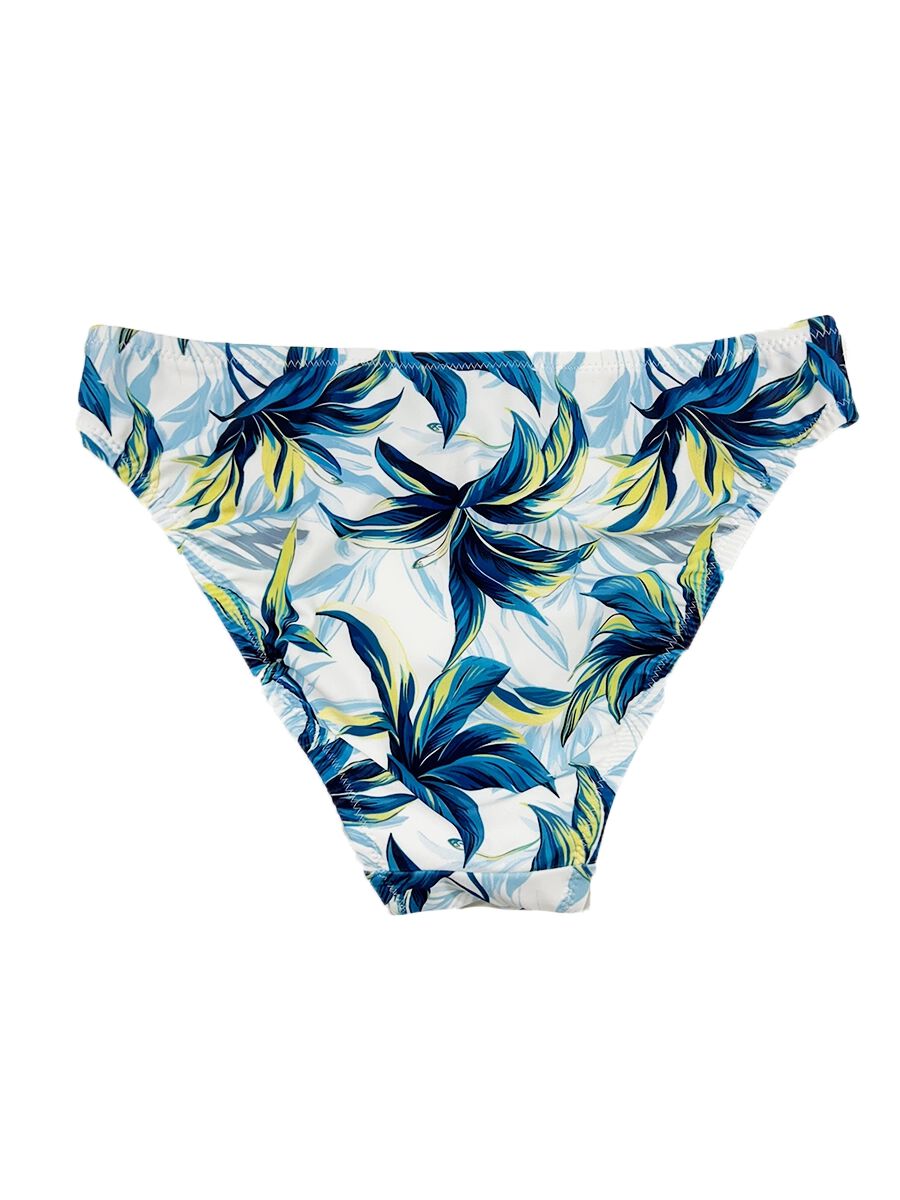 PEAK&PINE「トロピカルリーフ柄ショルダー三角ビキニ」|ビキニ|