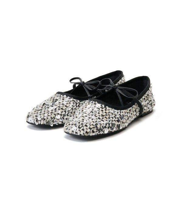 SY UNITED ARROWS「＜SY＞スパンコールバレエ フラット10●&uarr;」|バレエシューズ|