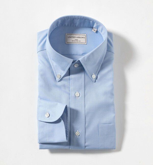 UNITED ARROWS「イージーケア AG ロイヤルオックス ボタンダウン シャツ ―抗菌防臭―」|シャツ・ブラウス|LT.BLUE