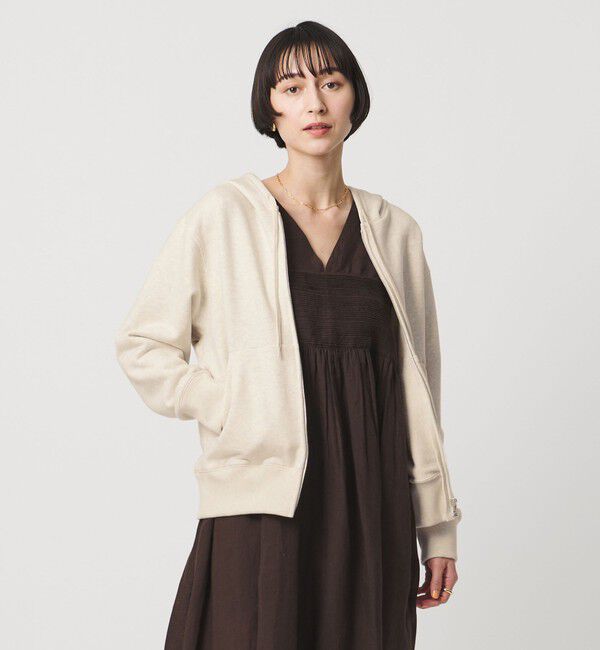 UNITED ARROWS「スウェット ジップアップ パーカー」|パーカー|NATURAL