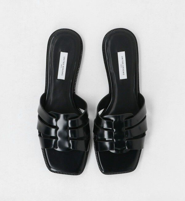 UNITED ARROWS「レザー フラットミュール」|サンダル|