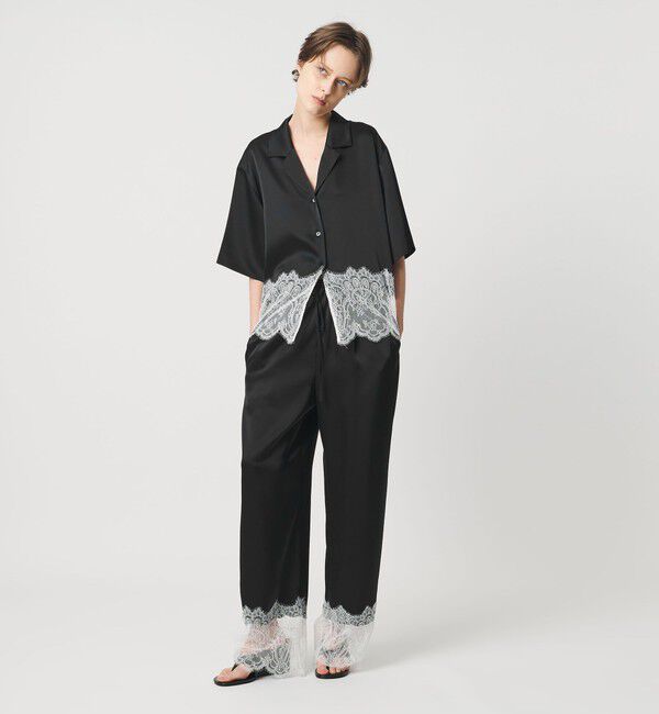 AEWEN MATOPH「＜AEWEN MATOPH＞サテンレース コンビブラウス」|シャツ・ブラウス|