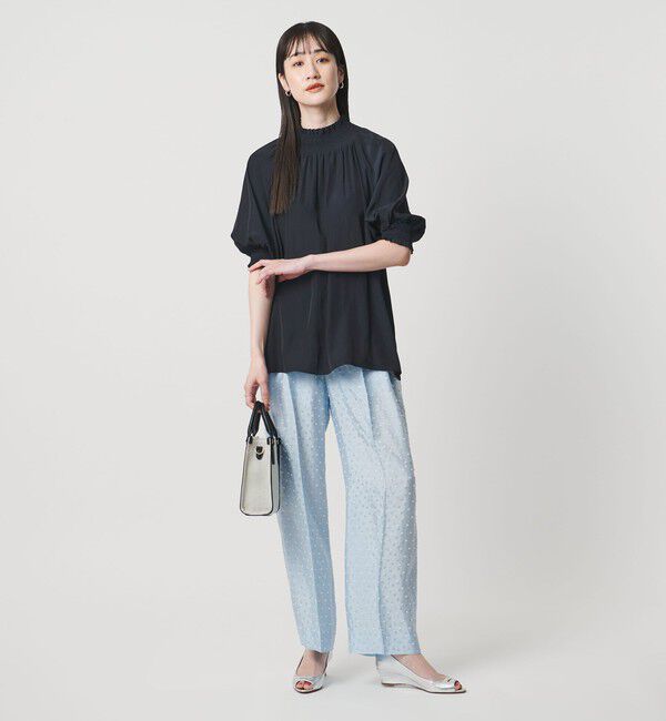 UNITED ARROWS「シャーリング ハイネック シャツ ブラウス」|シャツ・ブラウス|