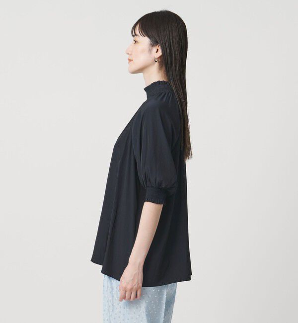 UNITED ARROWS「シャーリング ハイネック シャツ ブラウス」|シャツ・ブラウス|