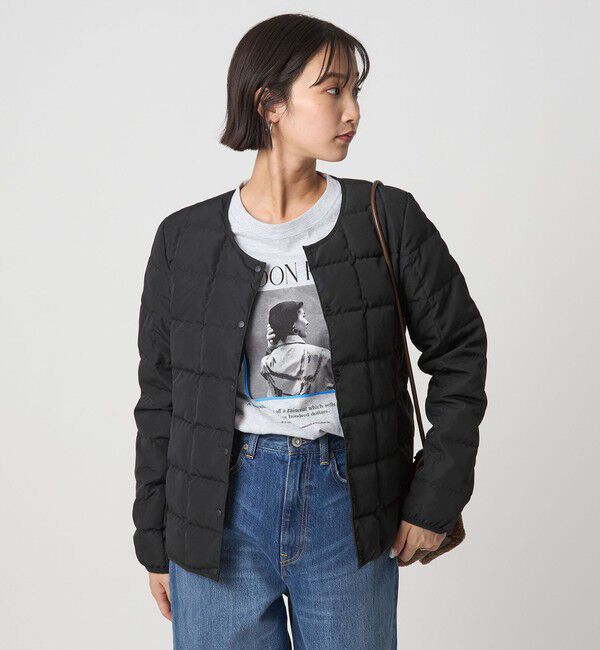 UNITED ARROWS green label relaxing「【別注】＜TAION＞ボタン ショート ダウン」|ダウン|BLACK