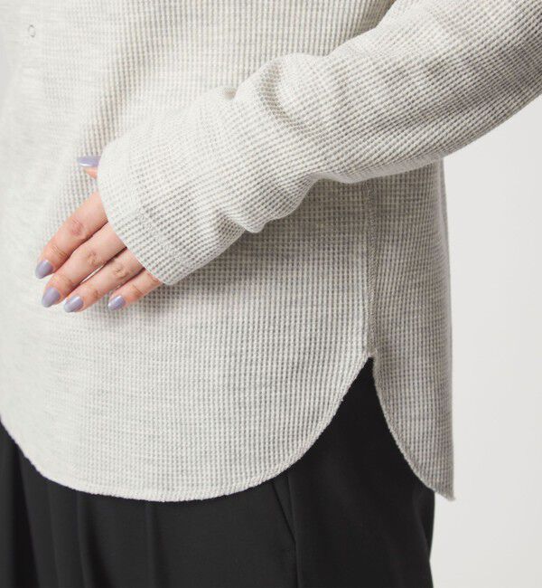 UNITED ARROWS green label relaxing「【WEB限定】＜at ease＞ワッフル フード ロングスリーブ カットソー」|Tシャツ・カットソー|