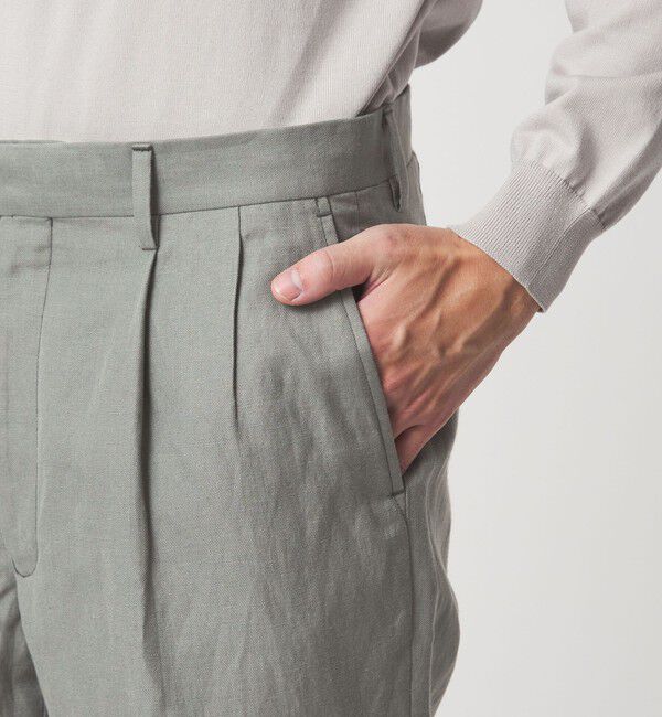 UNITED ARROWS green label relaxing「TW タンブラー 2プリーツ ワイド スラックス」|スラックス|