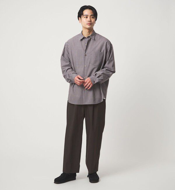 UNITED ARROWS green label relaxing「FINE BASIC コットンナイロン ツイル 2プリーツ W4 ワイドスラックス」|その他|