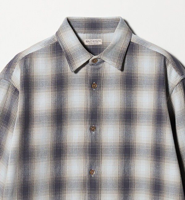BEAUTY&YOUTH UNITED ARROWS「ドライ ネル オンブレ レギュラーカラー シャツ GRANDE型」|シャツ・ブラウス|