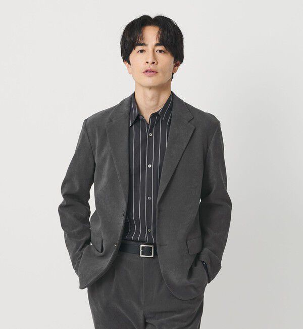 BEAUTY&YOUTH UNITED ARROWS「ブラッシュド ツイル 2B コンフォート ジャケット セットアップ対応可能」|テーラードジャケット|DK.GRAY