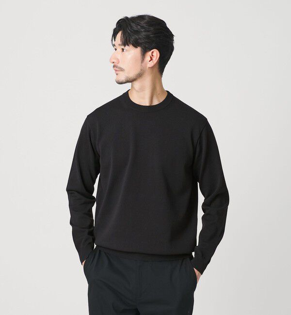 BEAUTY&YOUTH UNITED ARROWS「【WEB限定 WARDROBE SMART】KOUKIN ハイゲージ ニット クルーネック【抗菌・防臭】」|ニット・セーター|BLACK