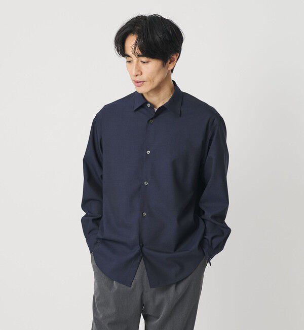 BEAUTY&YOUTH UNITED ARROWS「尾州 TW シャンブレー レギュラー シャツ GRANDE TAPERD型 ウォッシャブル MADE IN JAPAN」|シャツ・ブラウス|