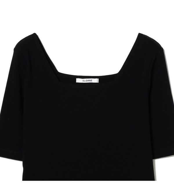 Demi-Luxe BEAMS 「【別注】スタイリスト佐藤佳菜子 &times; SLOANE / スクエアネック リブ Tシャツ」|Tシャツ・カットソー|