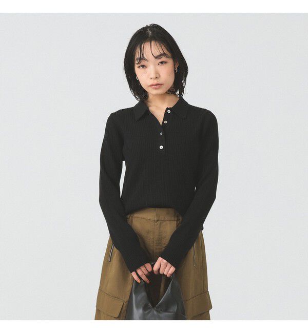 Ray BEAMS 「リブ ニット ポロシャツ」|ニット・セーター|