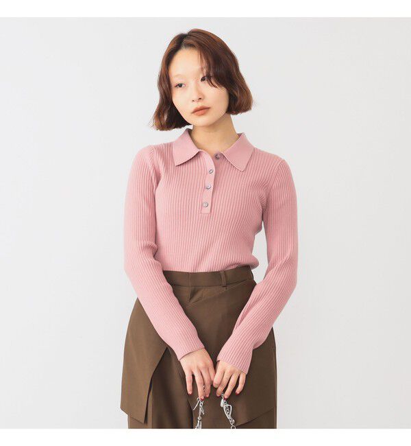 Ray BEAMS 「リブ ニット ポロシャツ」|ニット・セーター|