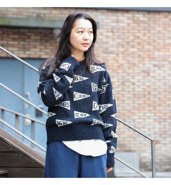 BEAMSBOY「ペナント ニット プルオーバー」|ニット・セーター|