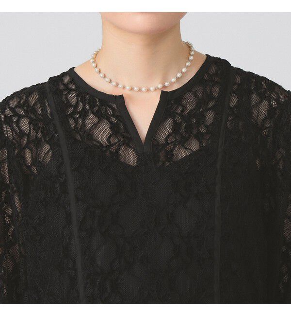 Ray BEAMS 「レース キーネック ワンピース」|ワンピース|