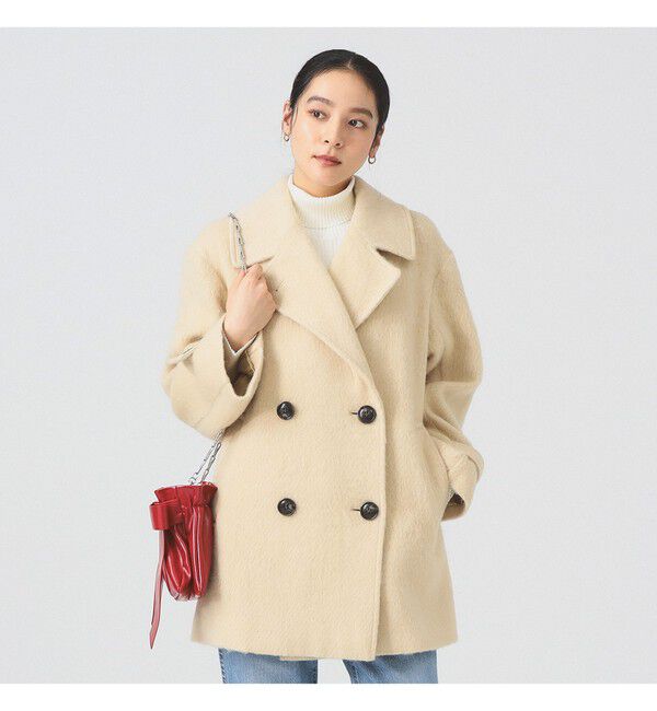 Ray BEAMS 「シャギー ダブル ハーフ コート」|その他|