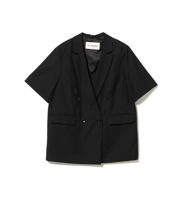 Ray BEAMS 「4ボタン ダブル ハーフスリーブ ジャケット 26SS」|テーラードジャケット|