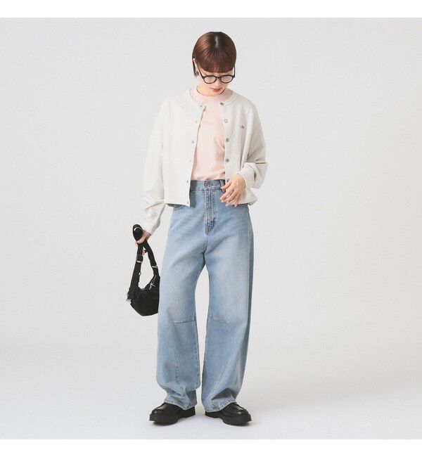 Ray BEAMS 「DANTON / ドット釦 クルーネック カーディガン」|カーディガン|