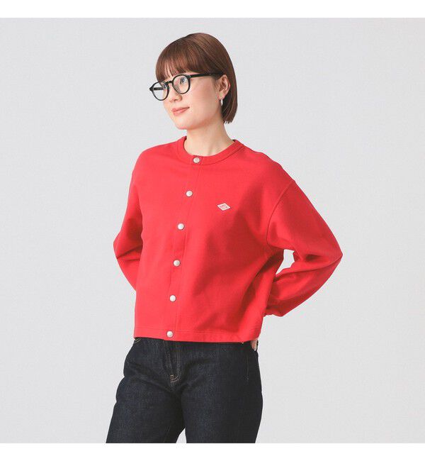 Ray BEAMS 「DANTON / ドット釦 クルーネック カーディガン」|カーディガン|