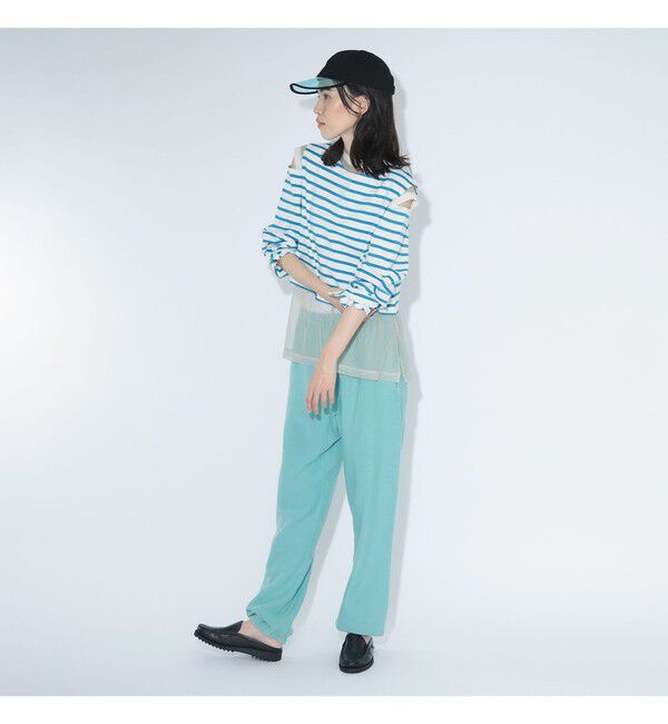 BEAMSBOY「maturely / ボーダー オープン ショルダー ロングスリーブ カットソー」|Tシャツ・カットソー|