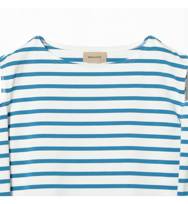 BEAMSBOY「maturely / ボーダー オープン ショルダー ロングスリーブ カットソー」|Tシャツ・カットソー|