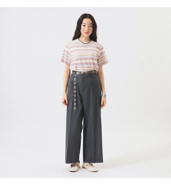 BEAMSBOY「ティーダブ ワイド スラックス」|チノ|