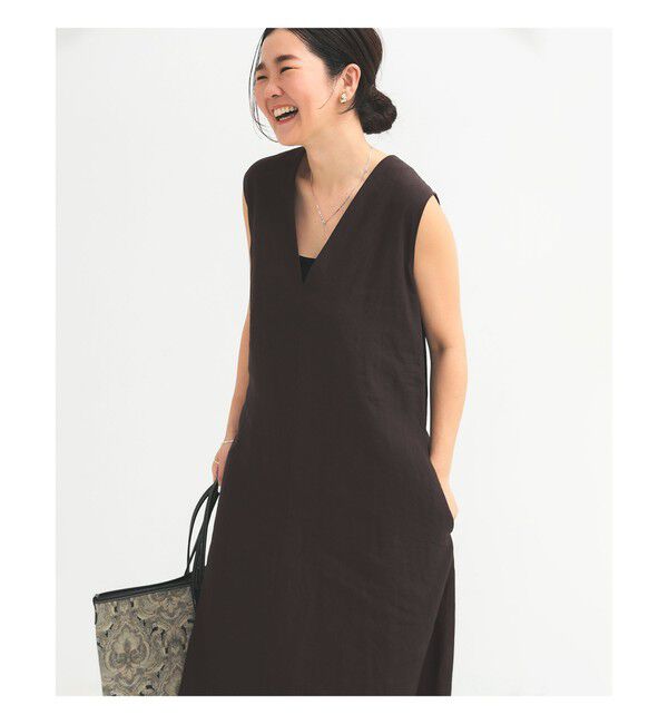 Demi-Luxe BEAMS 「シンプル リネン 2WAY ドレス .M」|ワンピース|