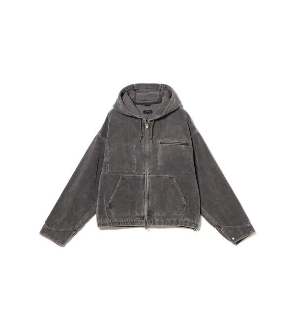 BEAMS「ワイドショートフィット フェード コーデュロイ フーデットブルゾン」|ブルゾン・スタジャン|