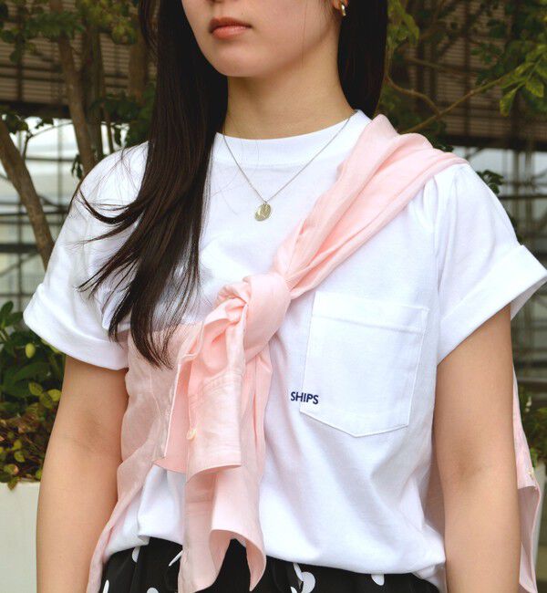 SHIPS「【累計販売数18万枚突破!!】【WEB限定】SHIPS: マイクロ SHIPSロゴ ポケット Tシャツ」|Tシャツ・カットソー|