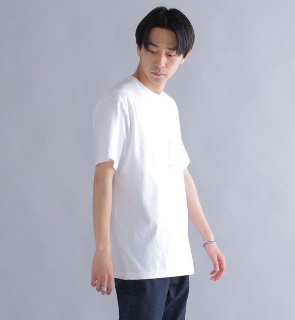 SHIPS「【累計販売数18万枚突破!!】【WEB限定】SHIPS: マイクロ SHIPSロゴ ポケット Tシャツ」|Tシャツ・カットソー|