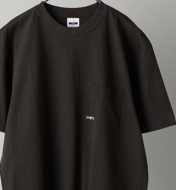SHIPS「【累計販売数18万枚突破!!】【WEB限定】SHIPS: マイクロ SHIPSロゴ ポケット Tシャツ」|Tシャツ・カットソー|