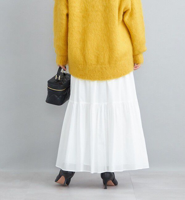 SHIPS for women「〈手洗い可能〉綿ドビー ティアード ギャザースカート◇」|スカート|
